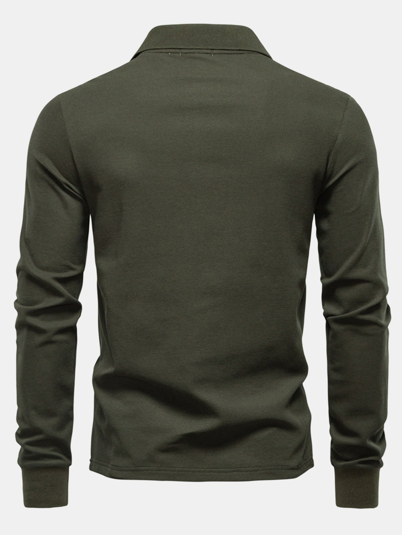 Long Sleeved Giraffe Embroidery Polo Shirt