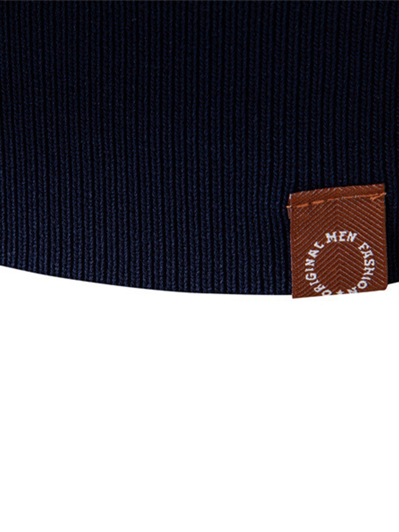 Long Sleeved Knitted Stripe Jacquard Polo Shirt