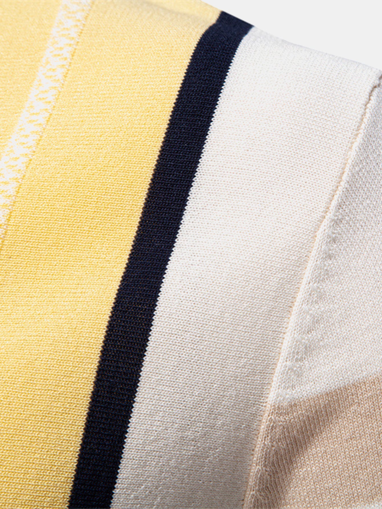 Contrast Stripe Knit Polo Shirt