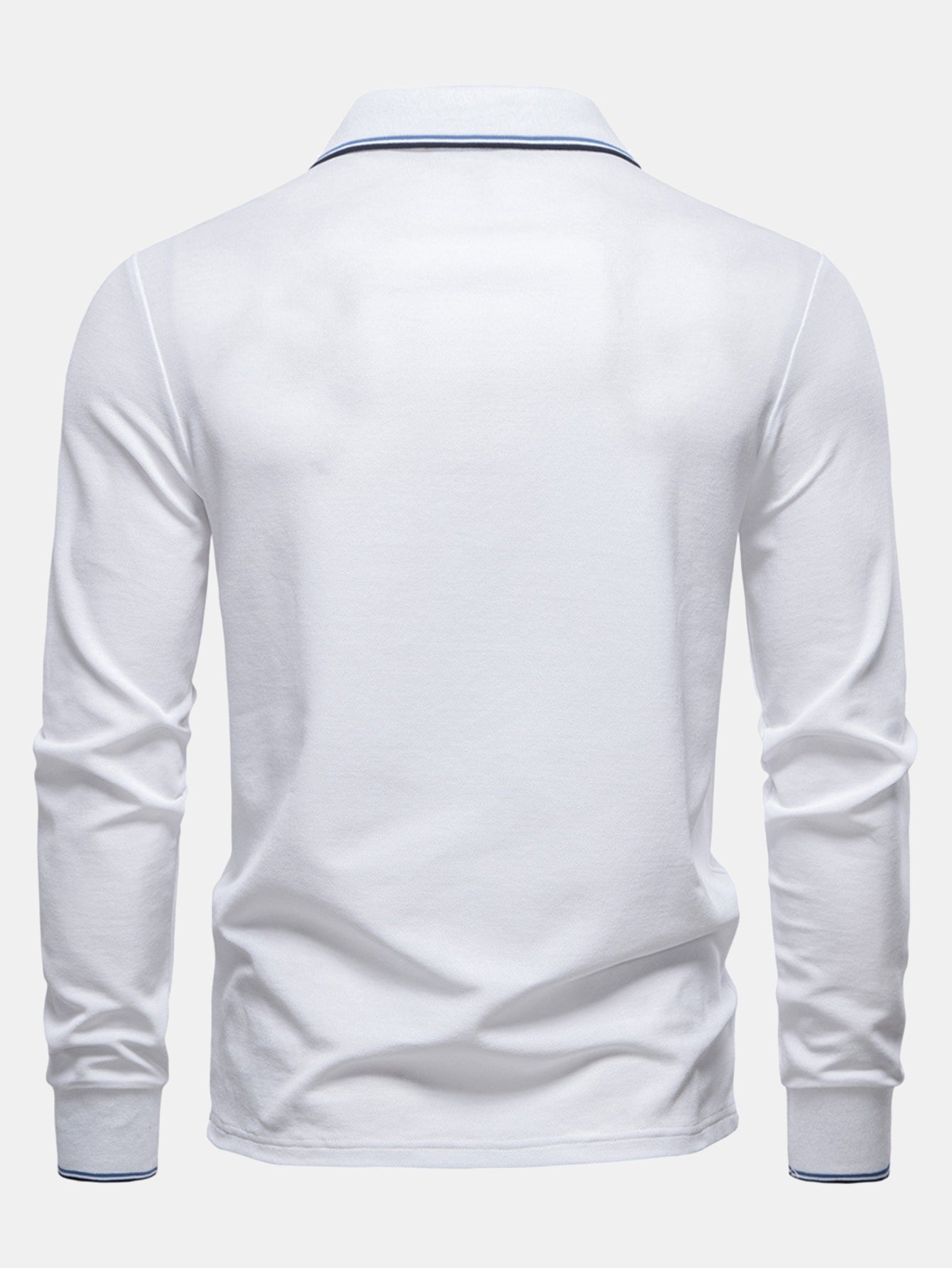 Long Sleeved Contrast Polo Shirt
