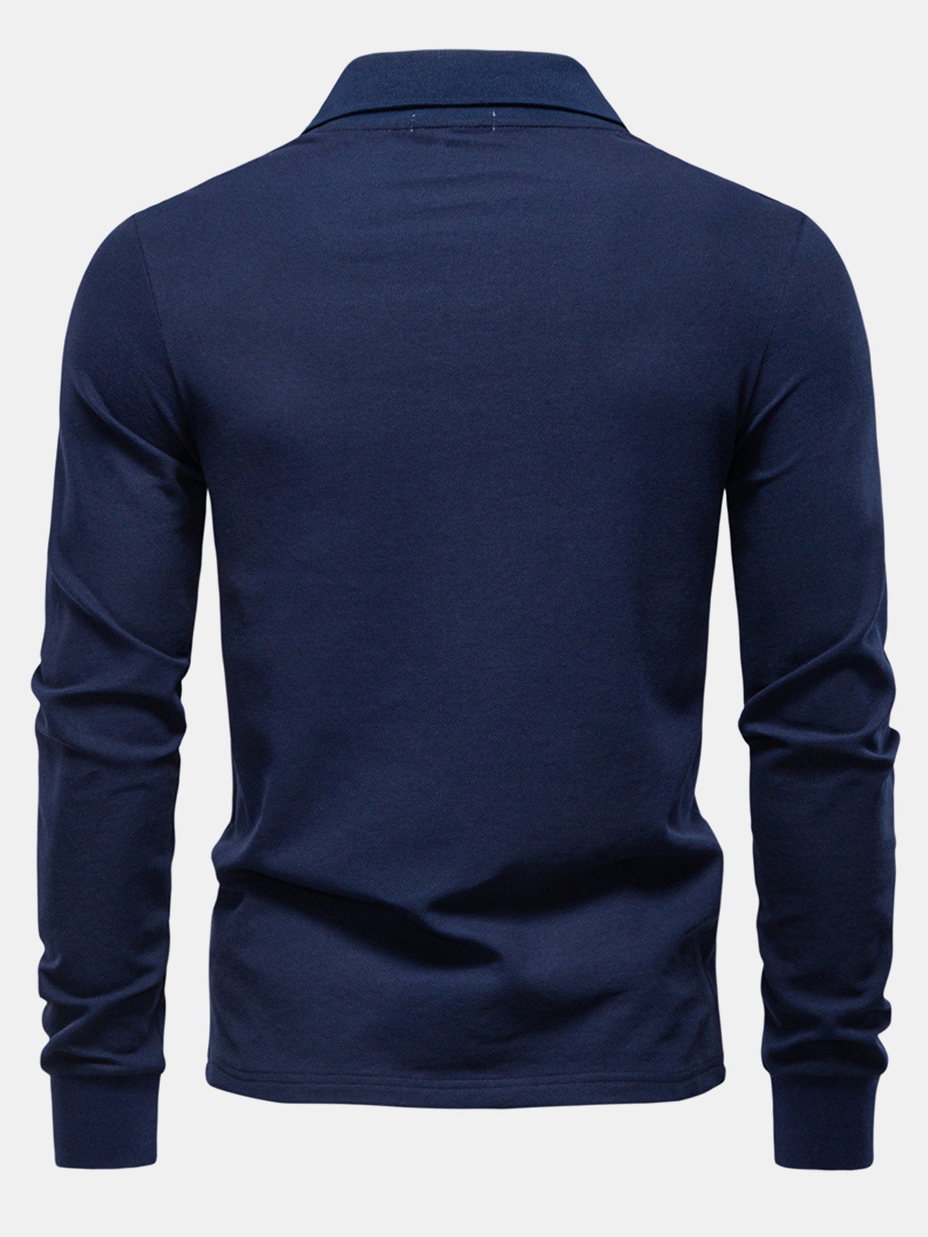 Long Sleeved Giraffe Embroidery Polo Shirt