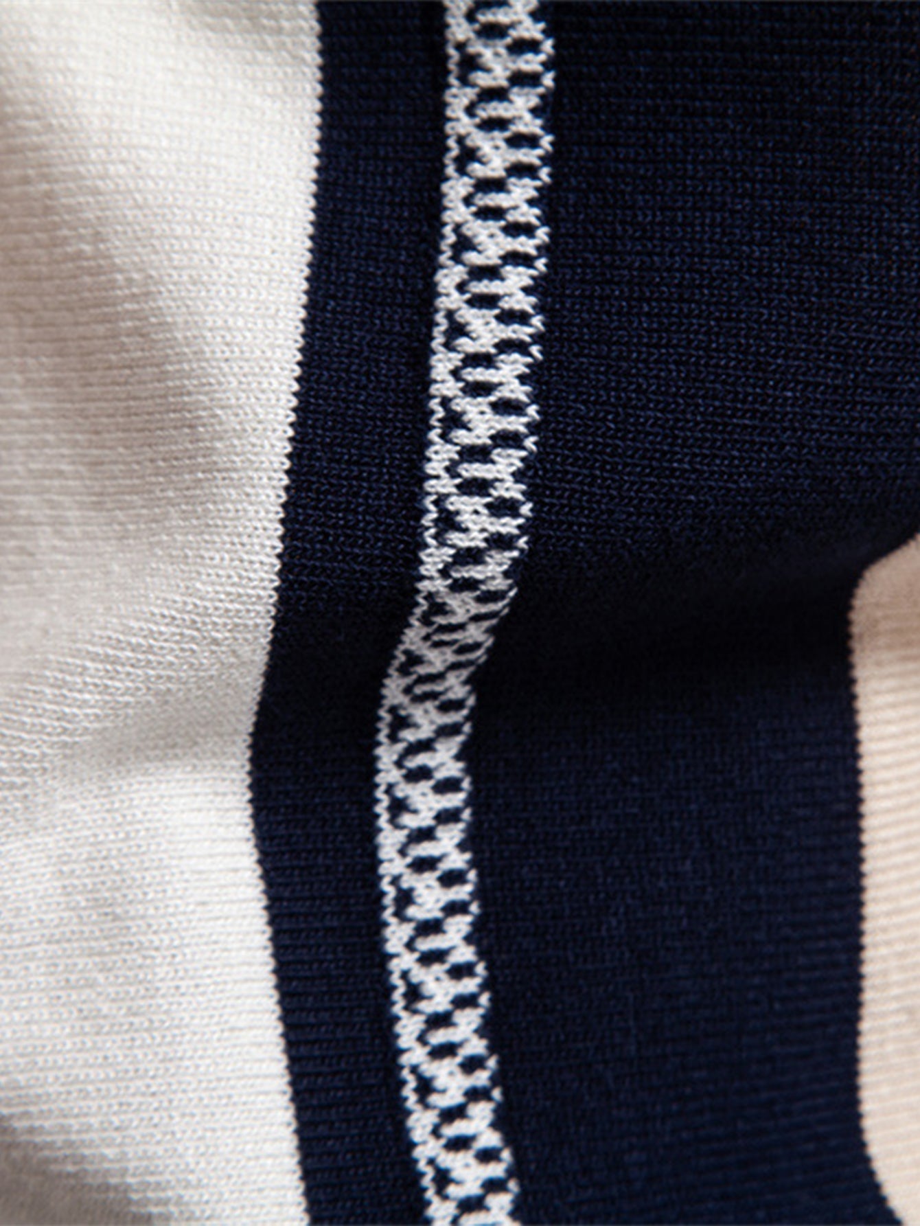 Contrast Stripe Knit Polo Shirt