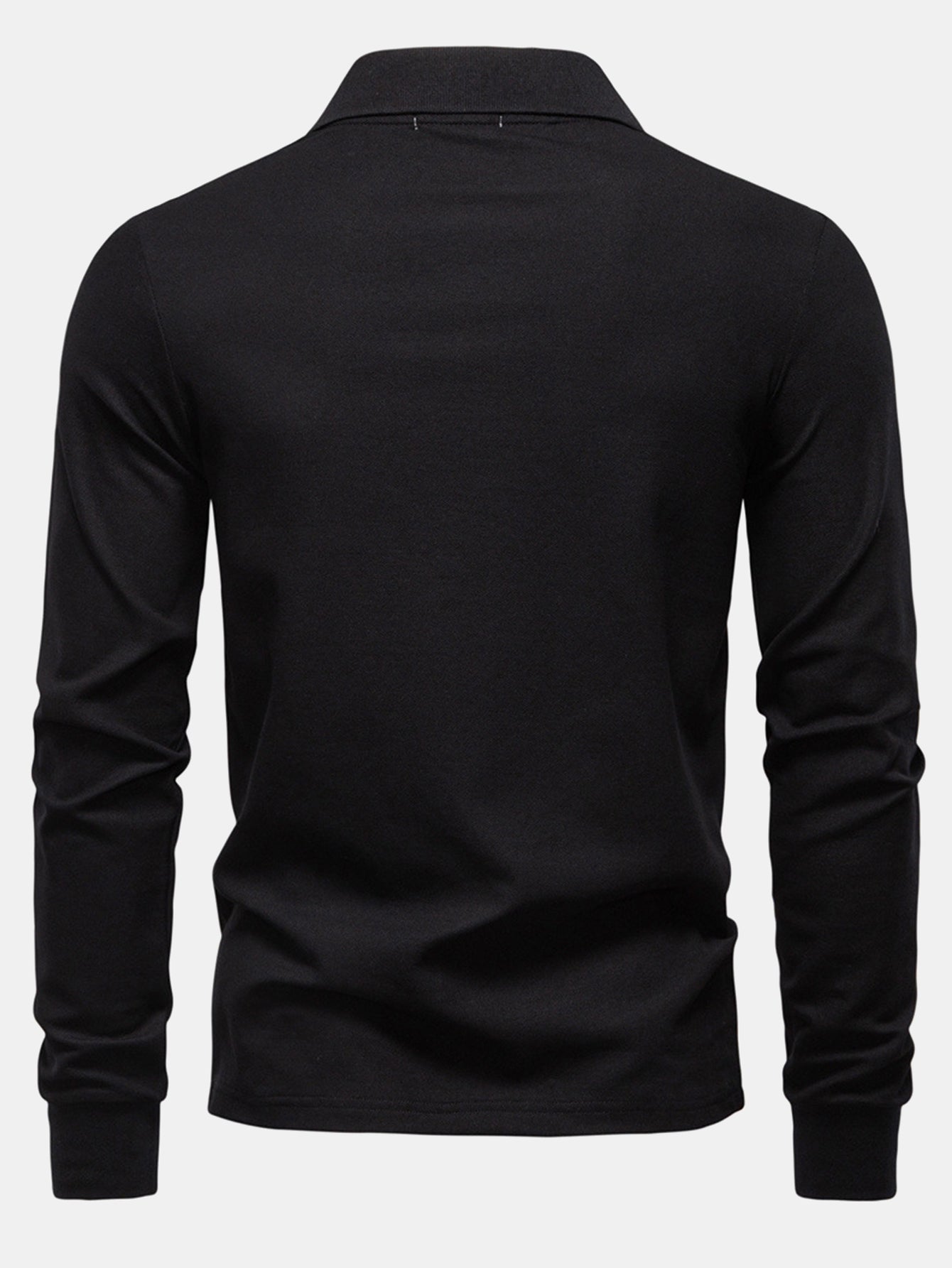 Long Sleeved Giraffe Embroidery Polo Shirt