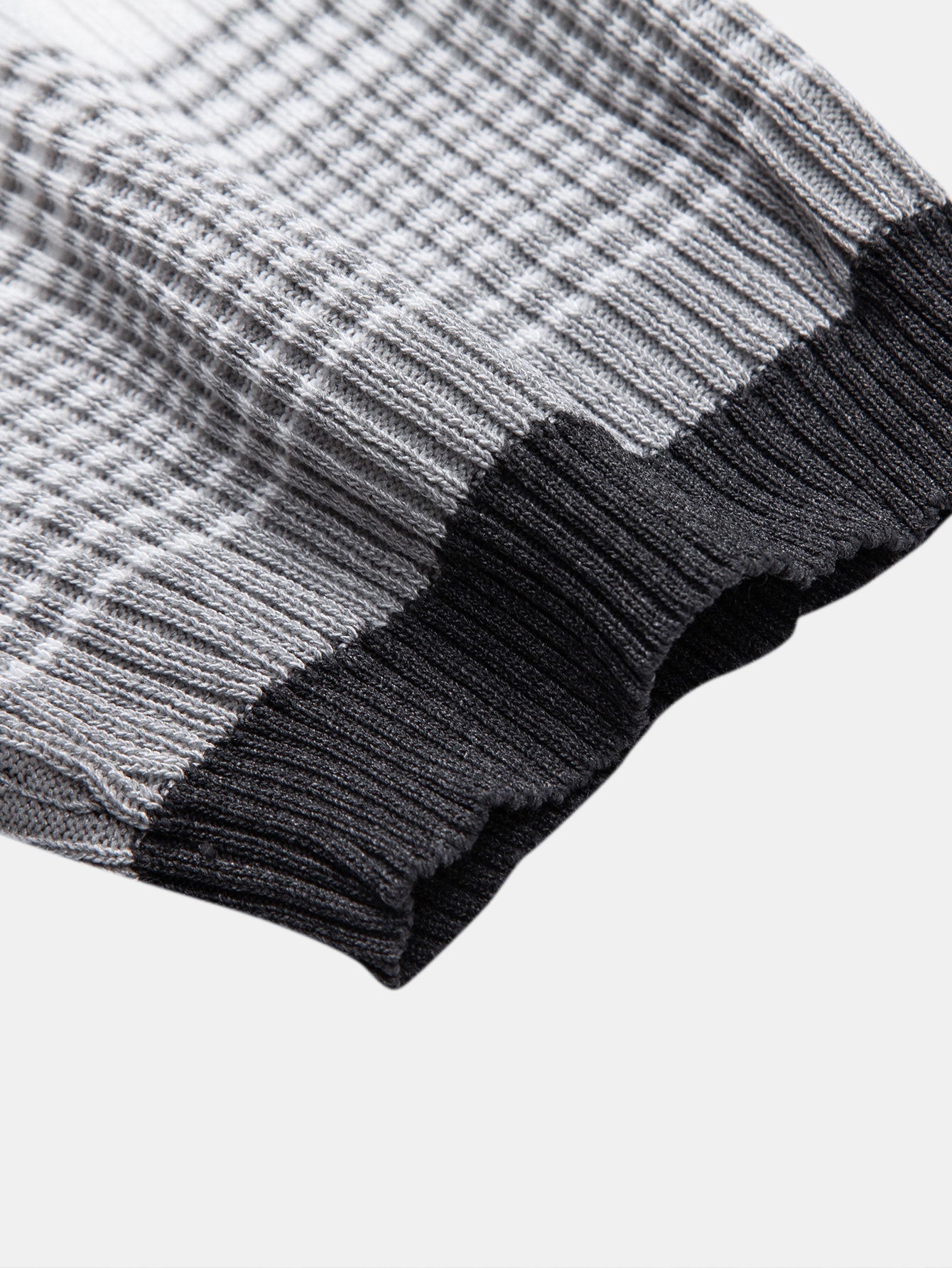 Striped Gradient Knitted Polo Shirt