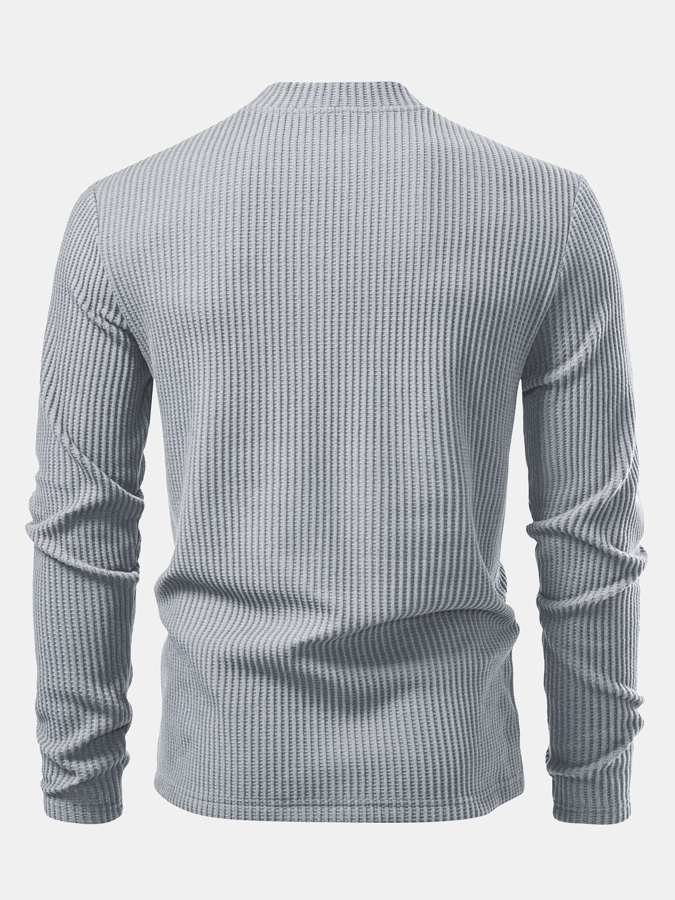 Long Sleeve Waffle Mock Neck T-Shirt