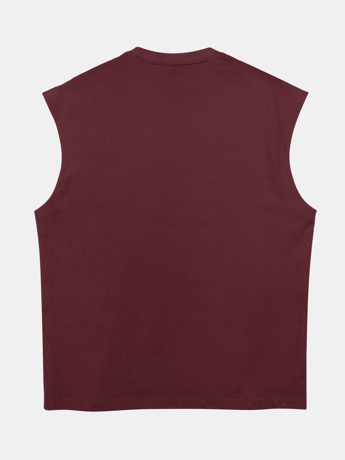 3 Pieces Relax Fit Cotton Drop Shoulder Sleeveless T-Shirts