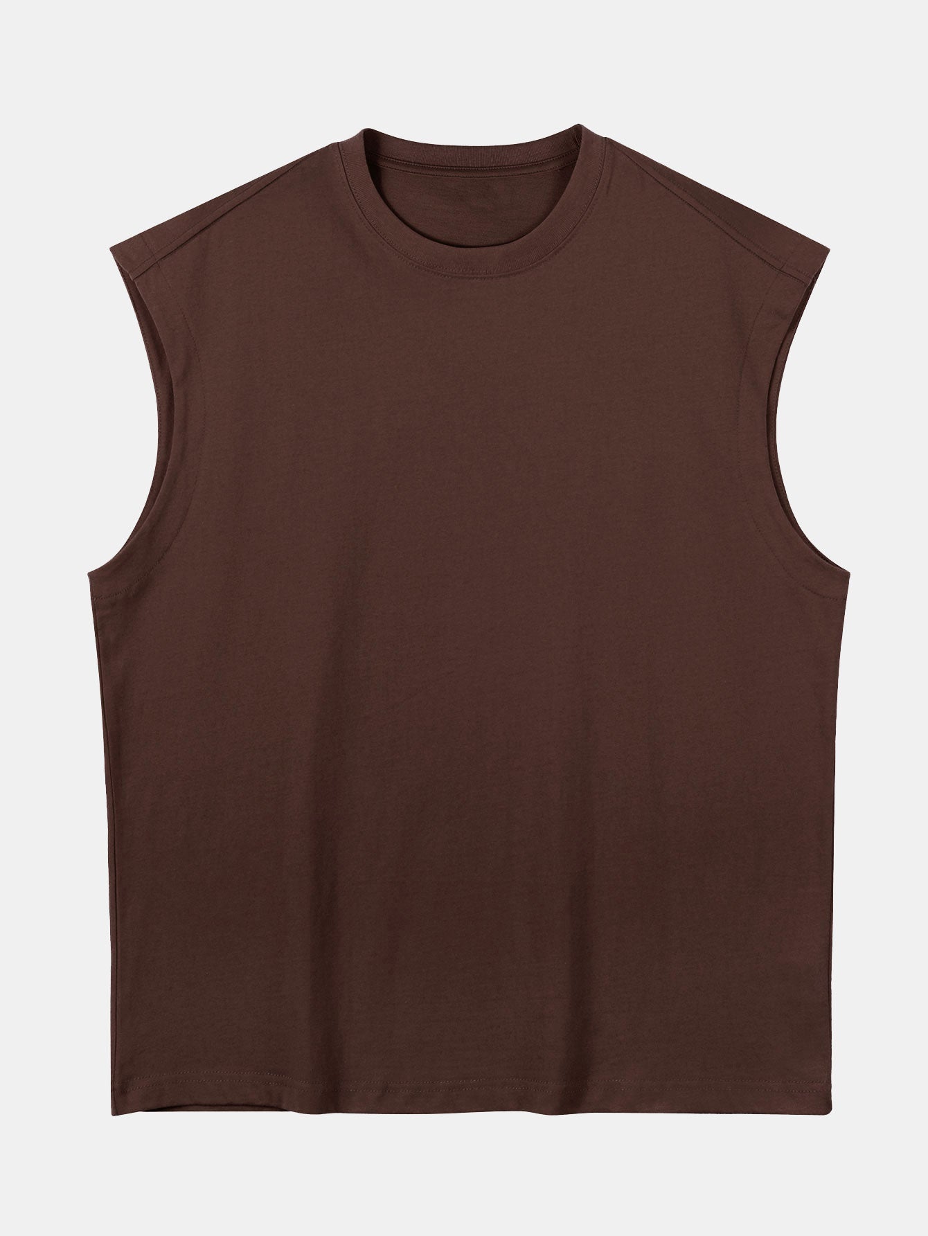 3 Pieces Relax Fit Cotton Drop Shoulder Sleeveless T-Shirts