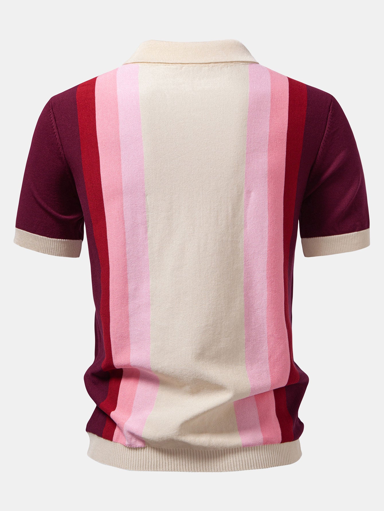 Striped Knitted Polo Shirt