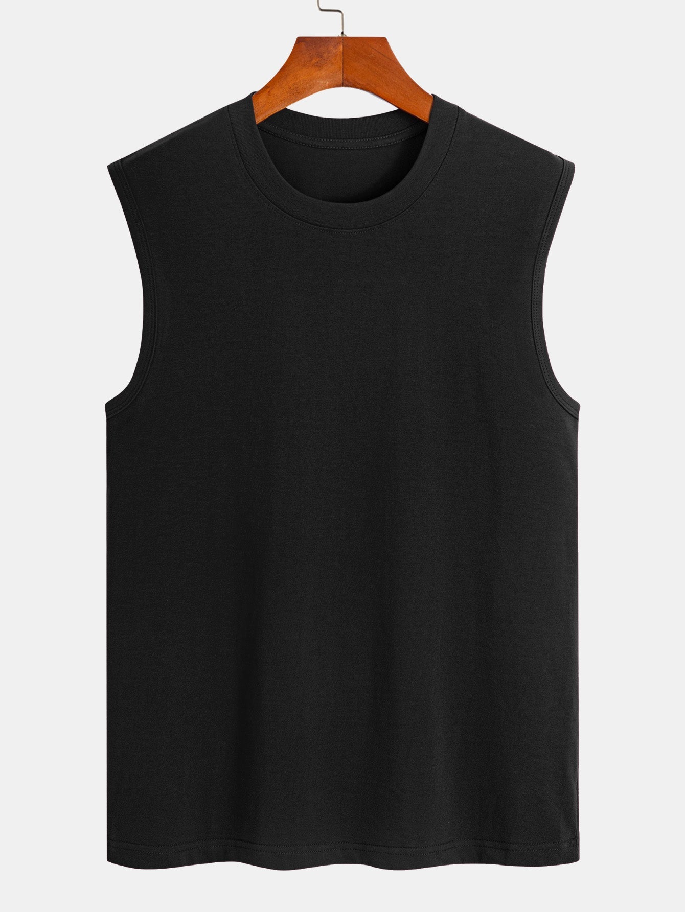 3 Pieces Solid Cotton Sleeveless T-Shirts