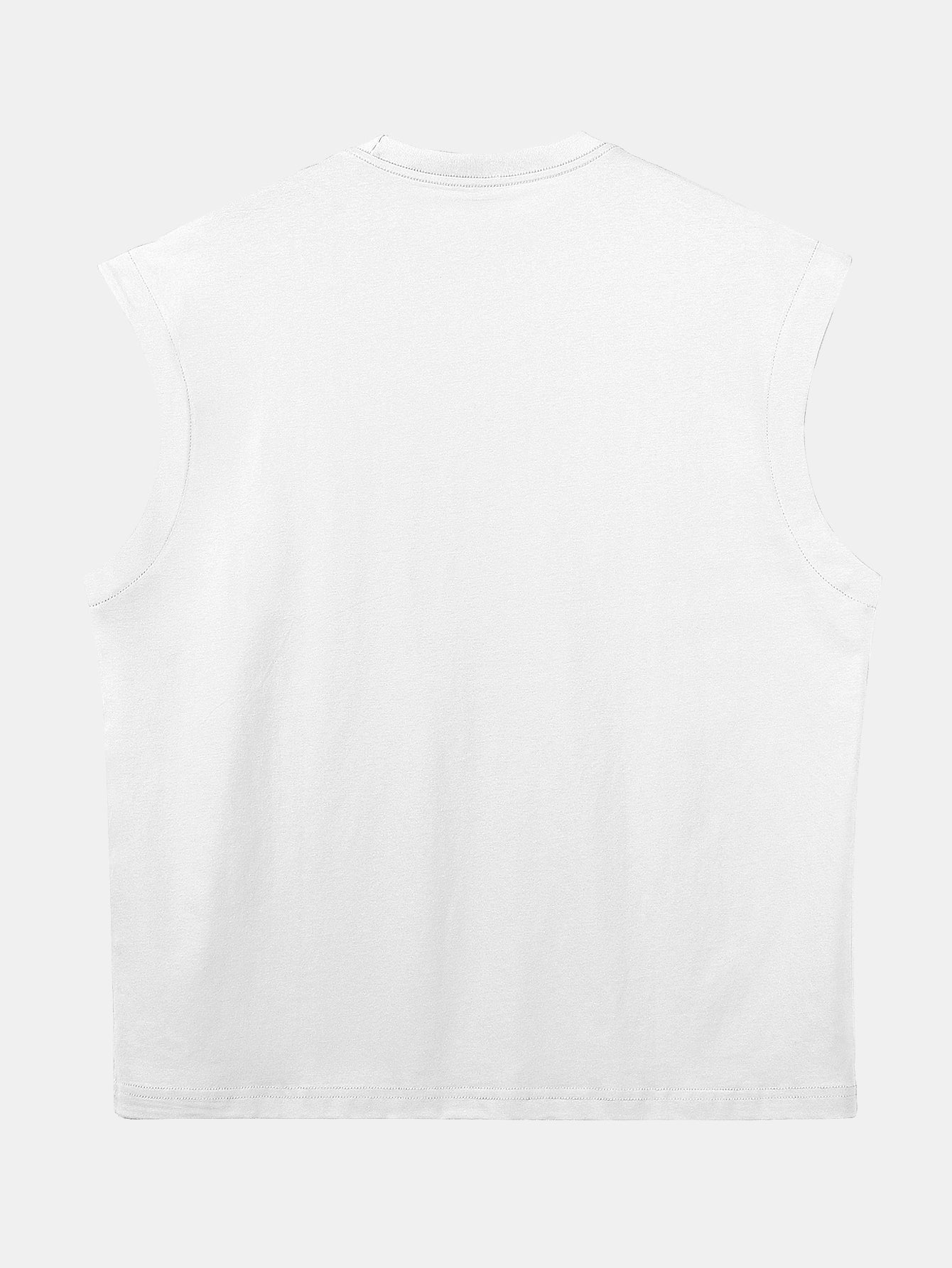 3 Pieces Relax Fit Cotton Drop Shoulder Sleeveless T-Shirts