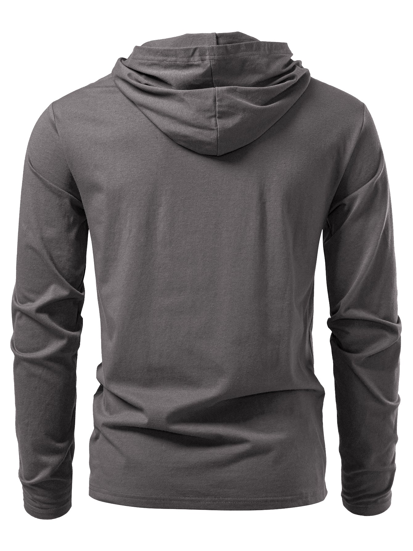 Long Sleeved Cotton Hooded T-Shirt
