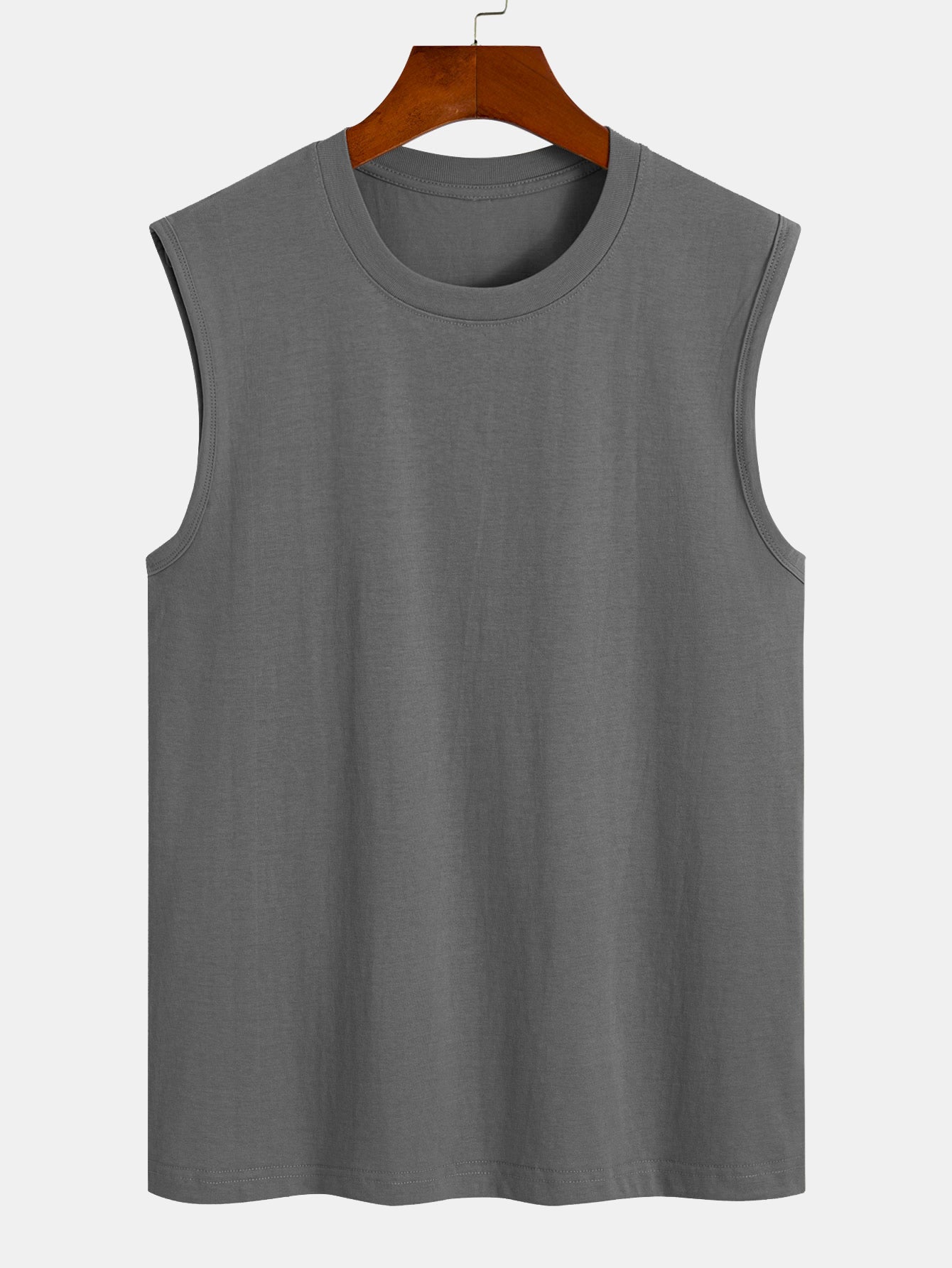 3 Pieces Solid Cotton Sleeveless T-Shirts