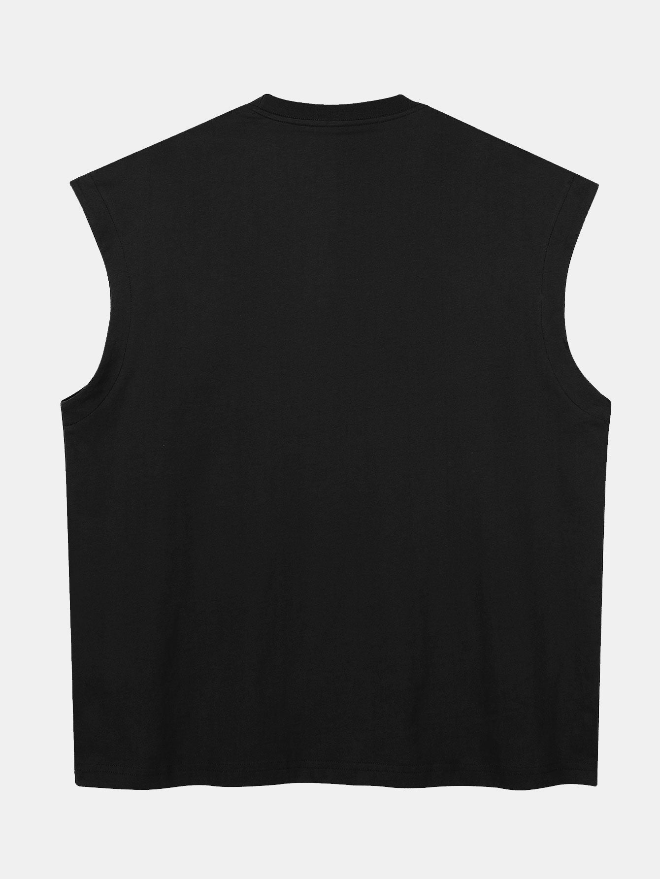 3 Pieces Relax Fit Cotton Drop Shoulder Sleeveless T-Shirts