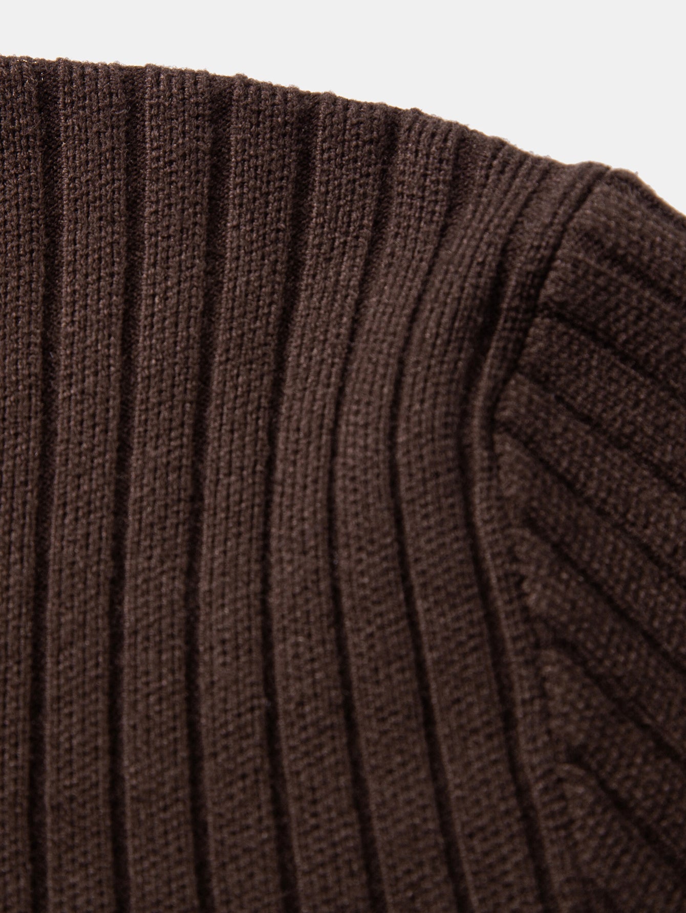 Stripe Zip Knit Ribbed Polo Shirt