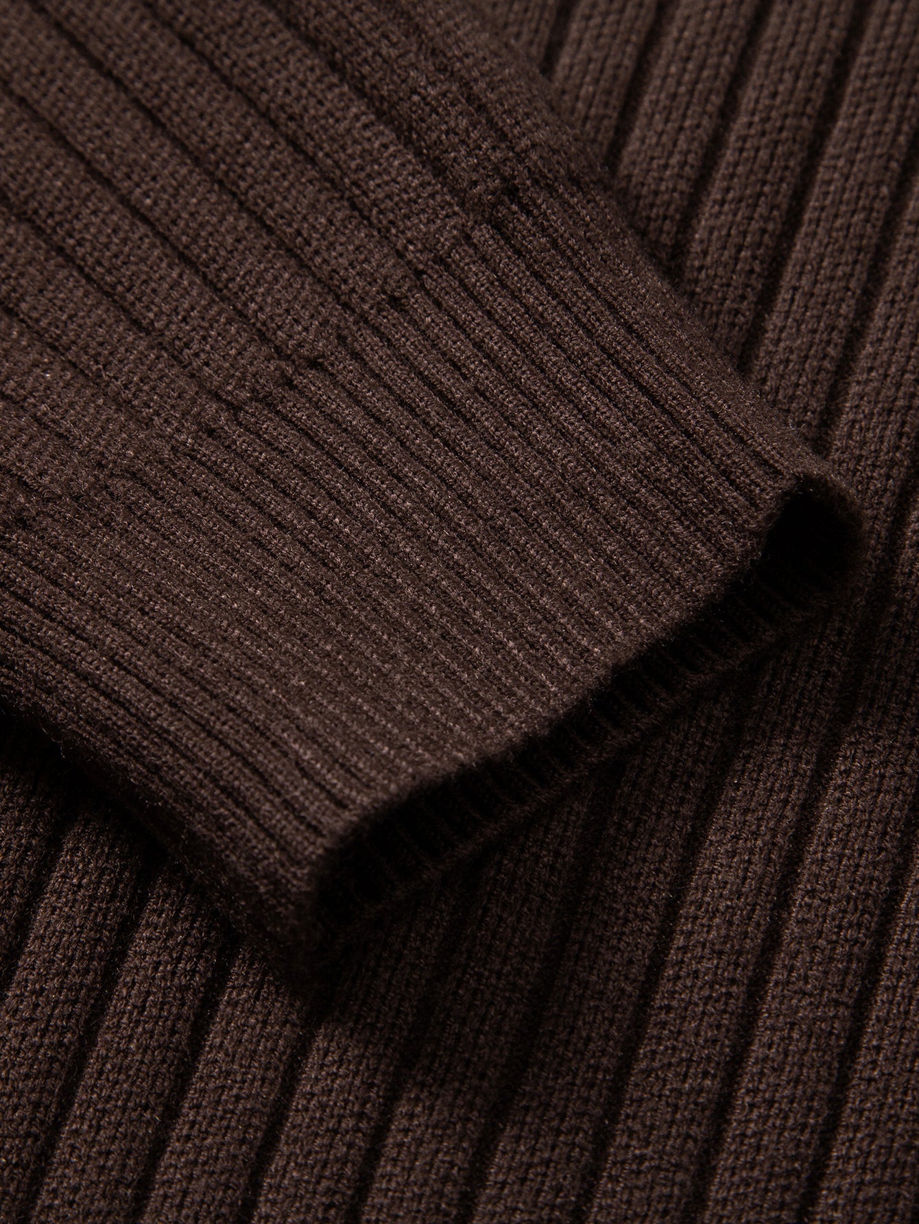 Stripe Zip Knit Ribbed Polo Shirt