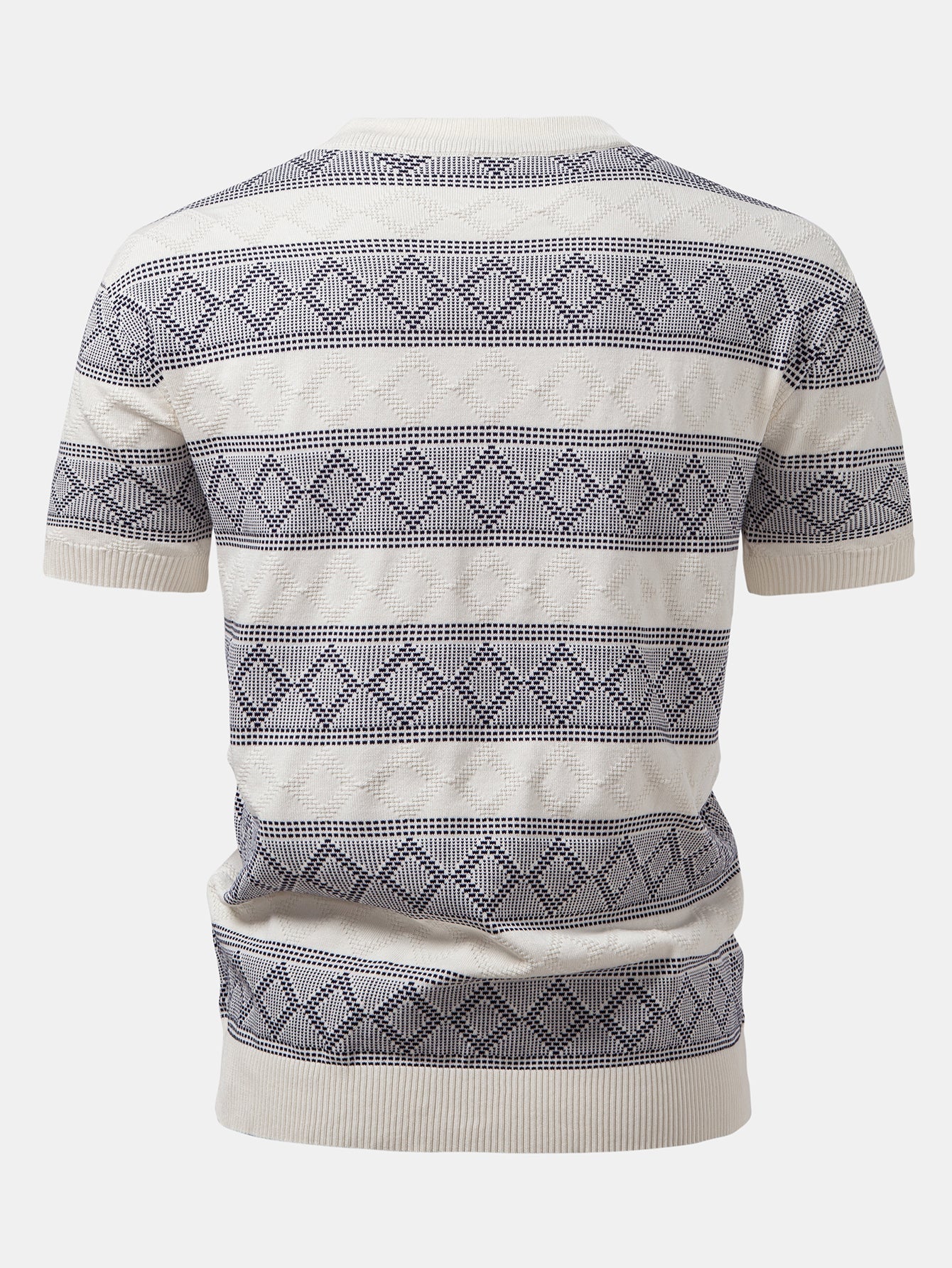 Rhombus Geometry Knitted Sweater T-Shirt