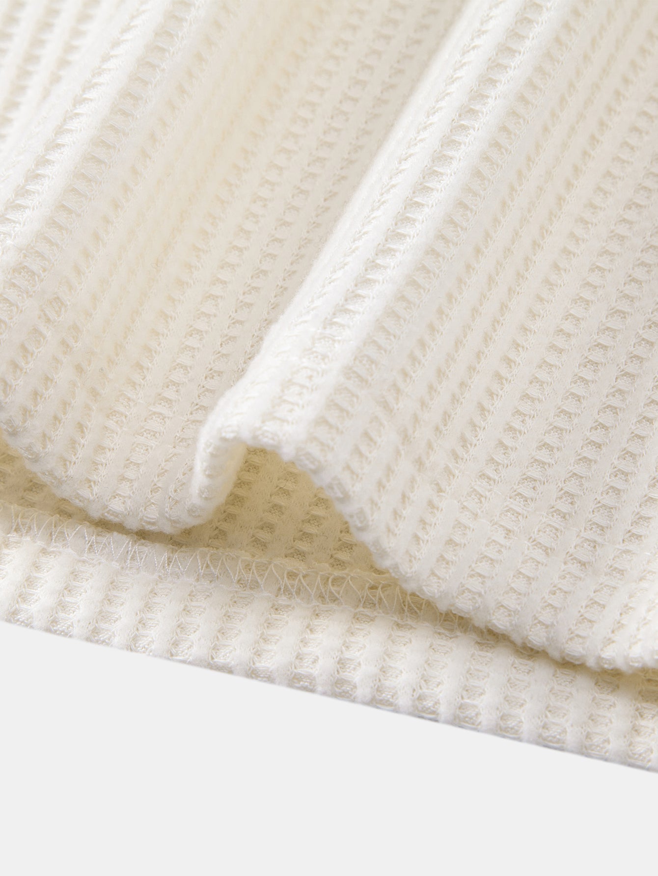 3 Pieces Long Sleeved Knitted Waffle Polo Shirt