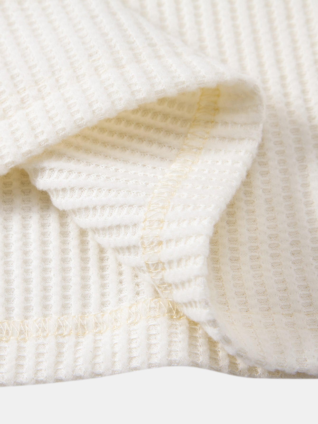 Long Sleeve Waffle Mock Neck T-Shirt