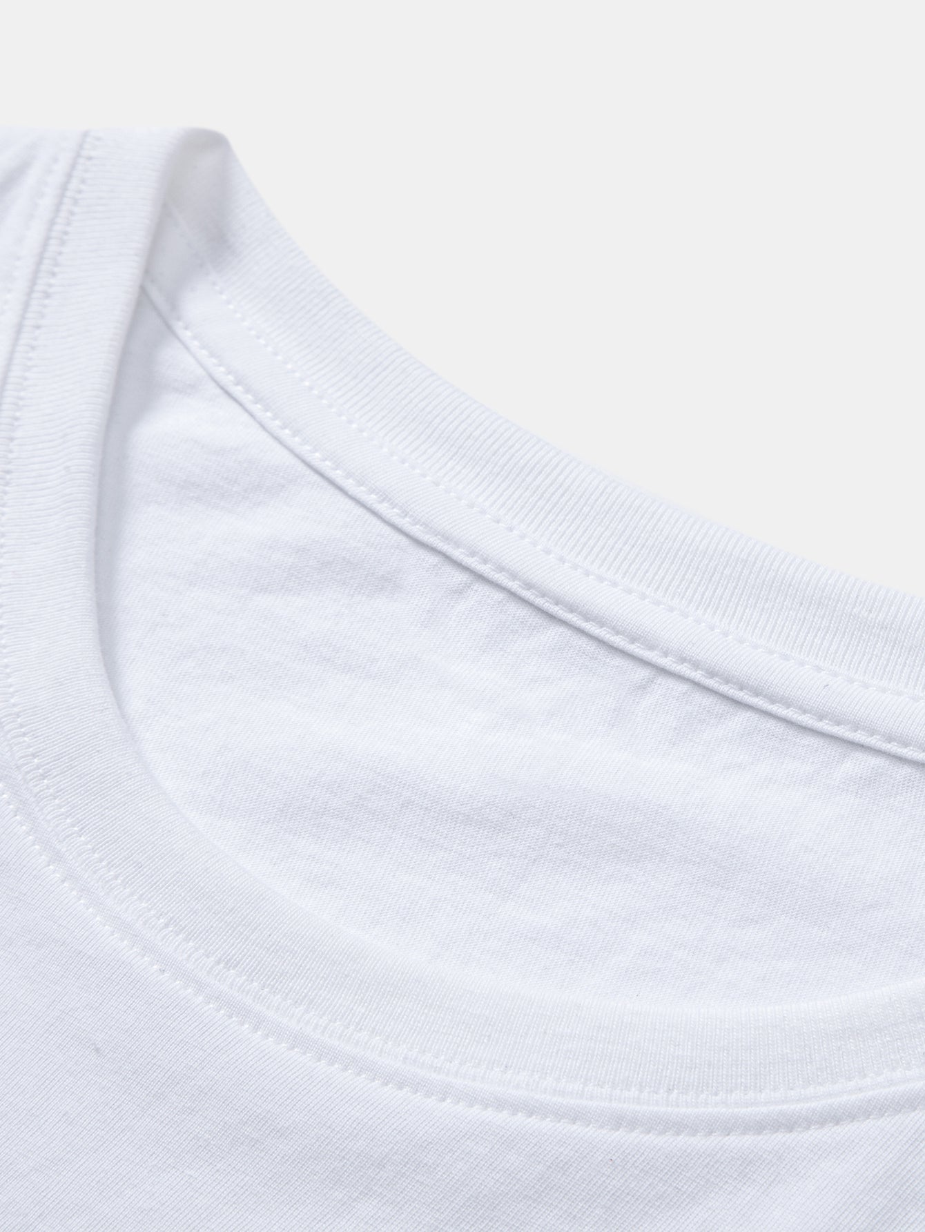 3 Pieces Basic Long Sleeve Cotton Arc Hem T-Shirts