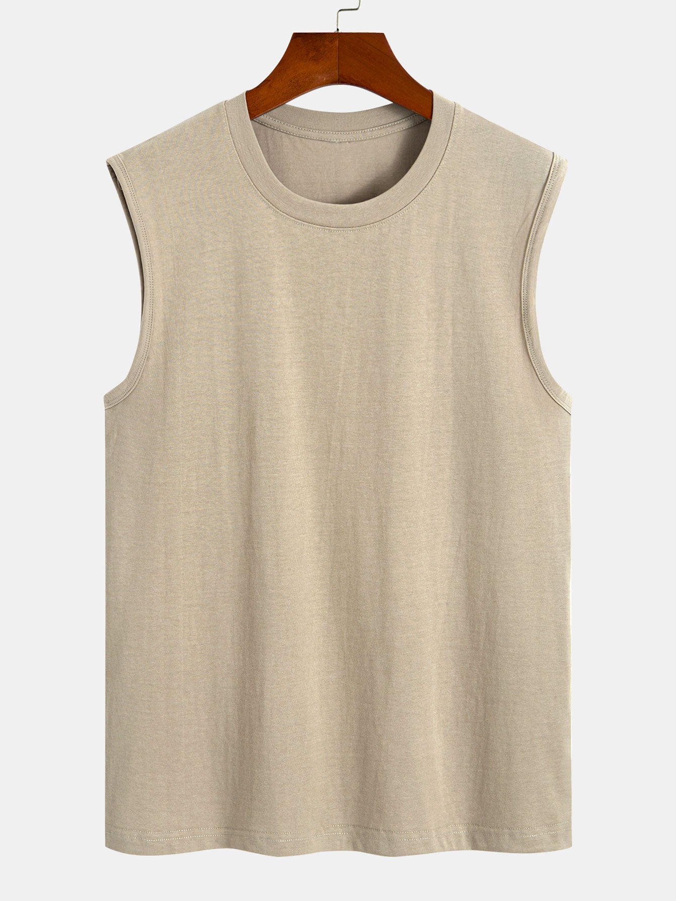 3 Pieces Solid Cotton Sleeveless T-Shirts