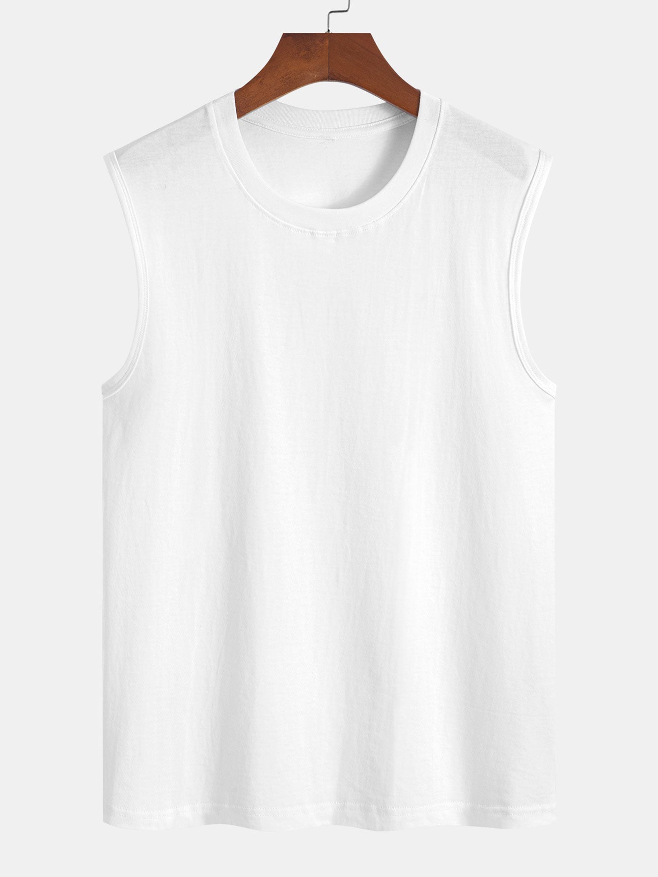 3 Pieces Solid Cotton Sleeveless T-Shirts