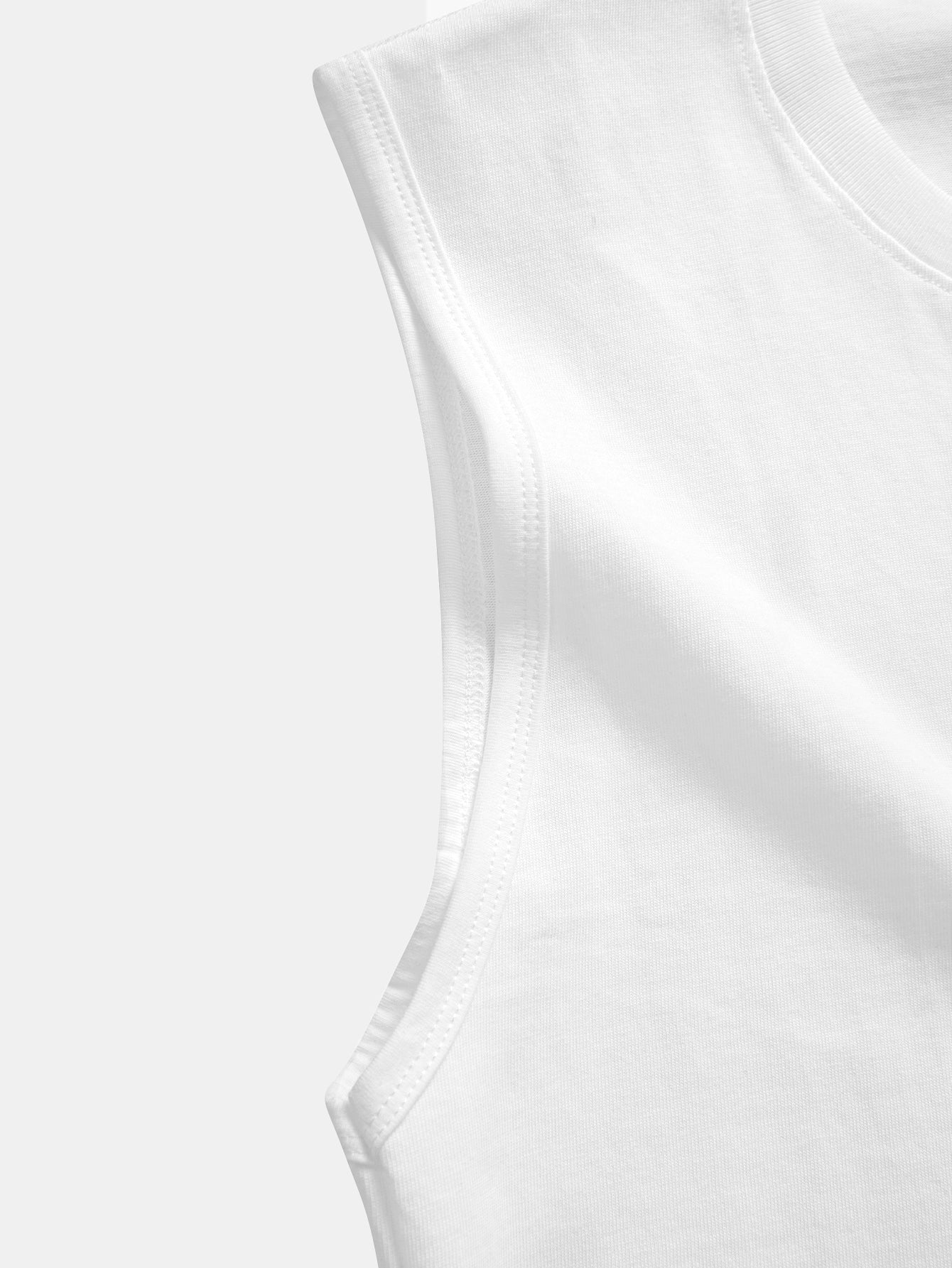3 Pieces Solid Cotton Sleeveless T-Shirts