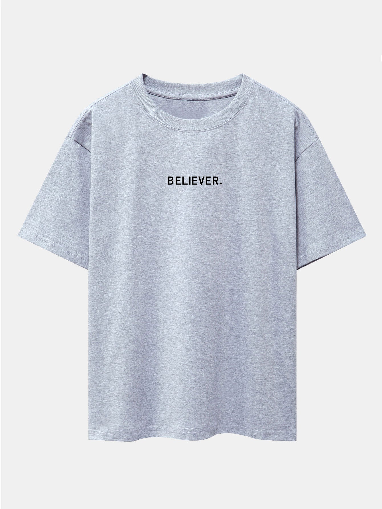 Believer Print Drop Shoulder Oversize T-Shirt