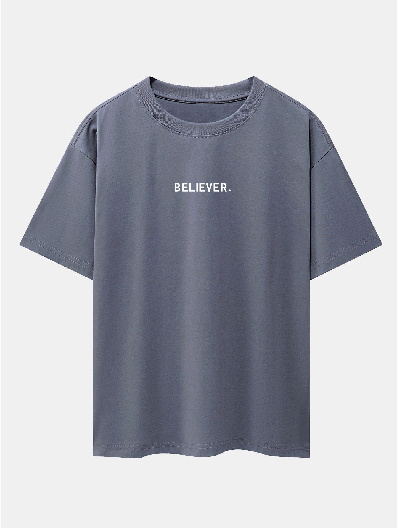 Believer Print Drop Shoulder Oversize T-Shirt