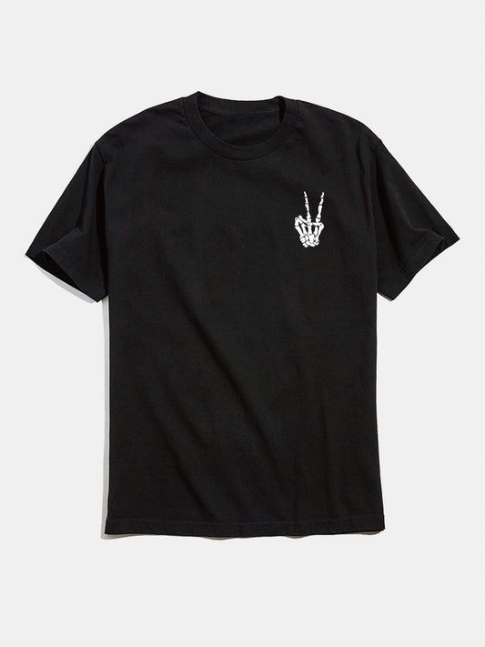 Skeleton Hand Graphic T-Shirts