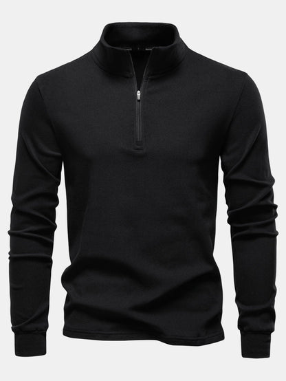 Quarter Zip Long Sleeve T-Shirt