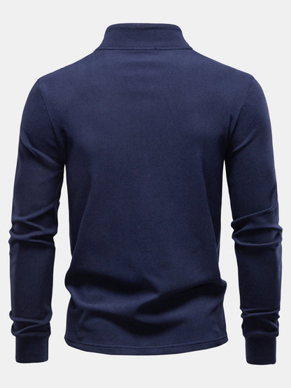 Quarter Zip Long Sleeve T-Shirt