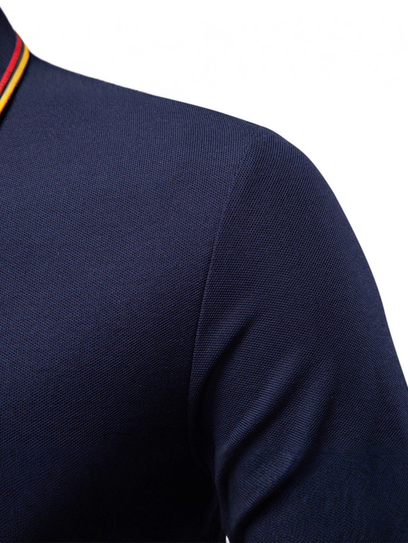 Long Sleeved Contrast Polo Shirt