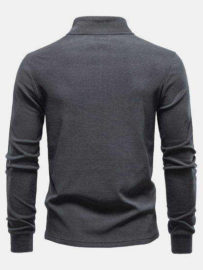 Quarter Zip Long Sleeve T-Shirt