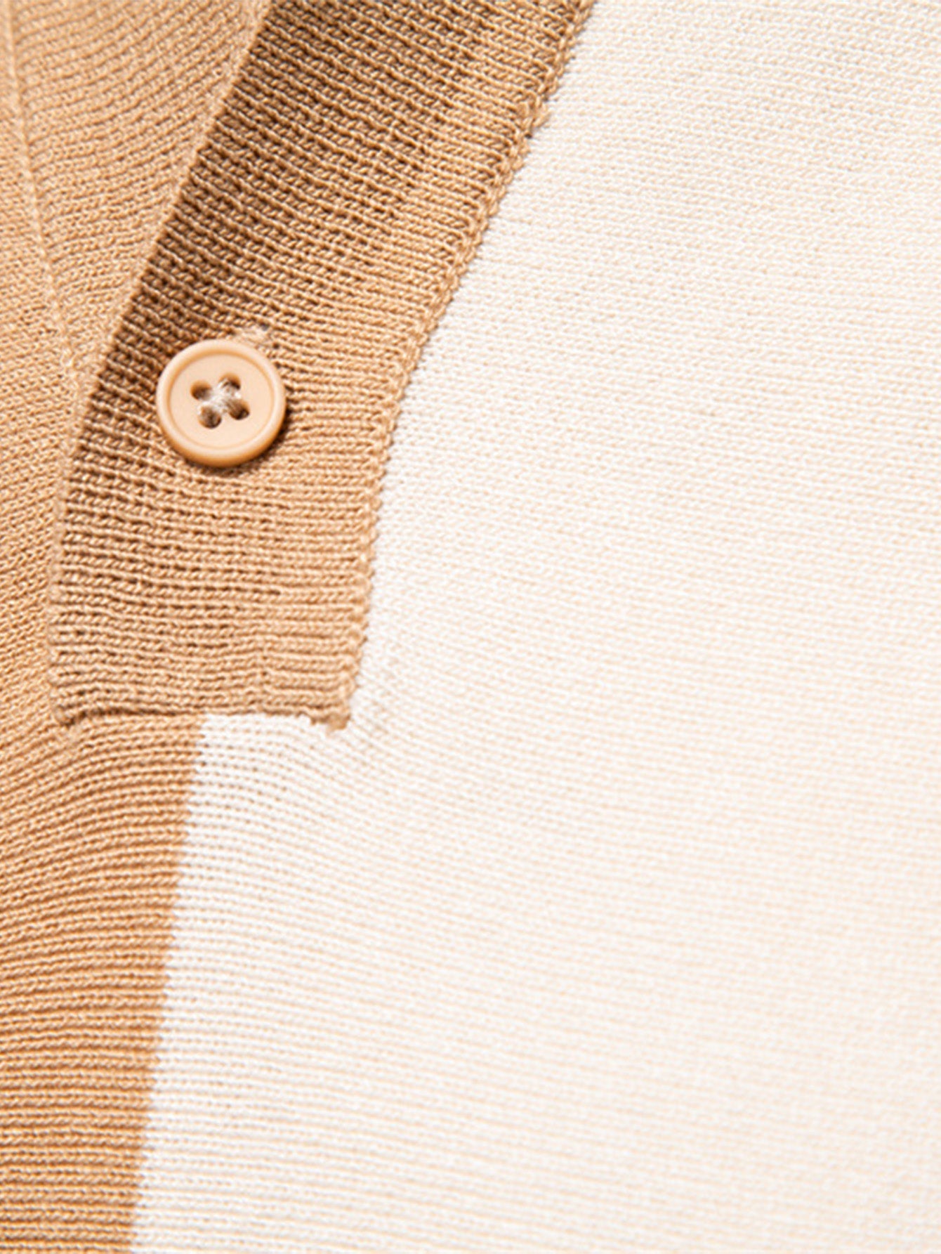Contrast Stripe Knit Polo Shirt