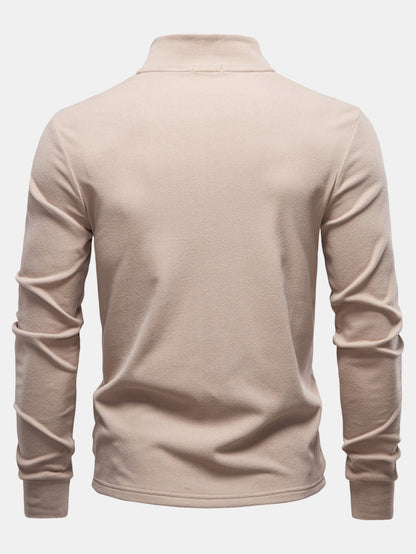 Quarter Zip Long Sleeve T-Shirt