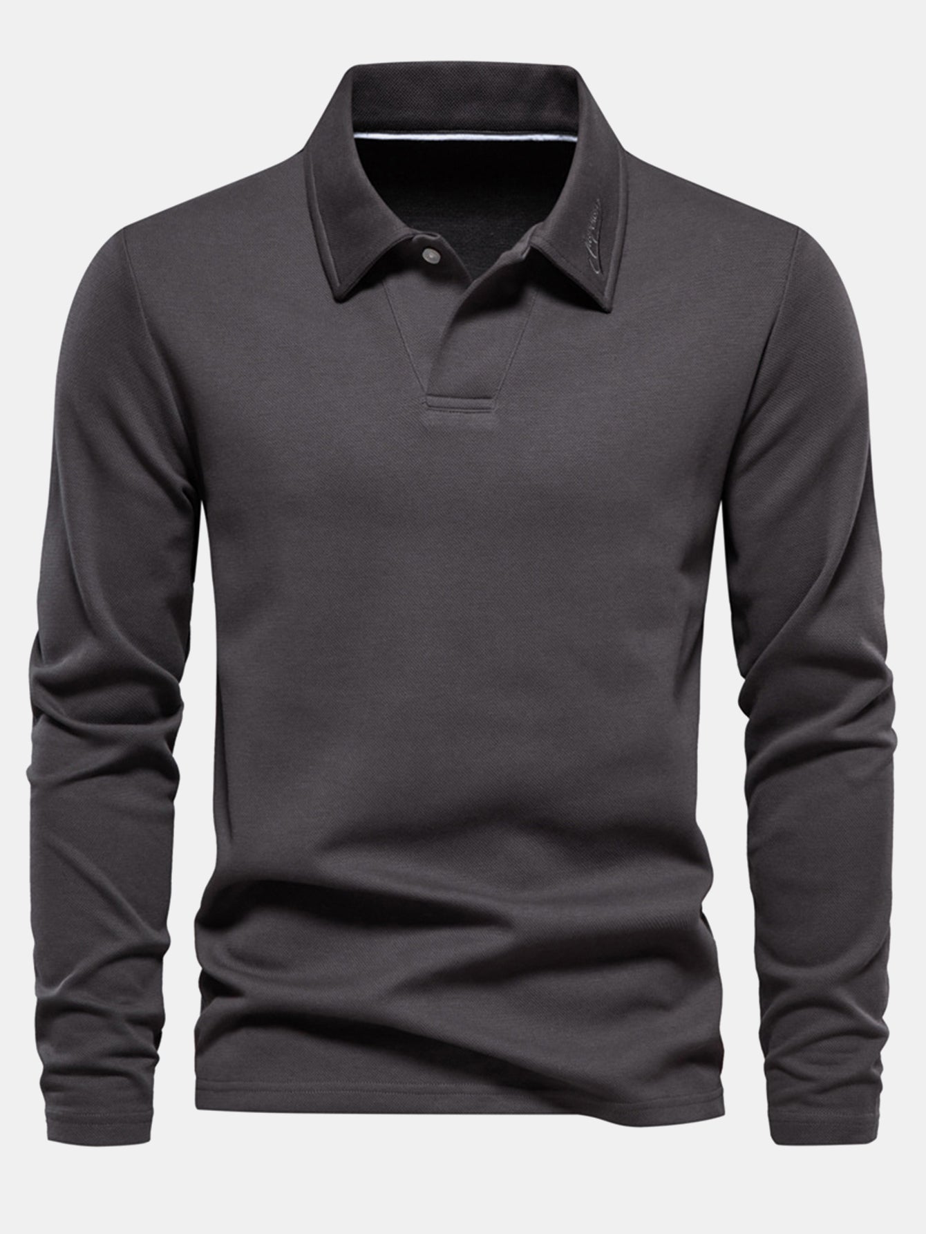 Long Sleeved V-Neck Polo Shirt