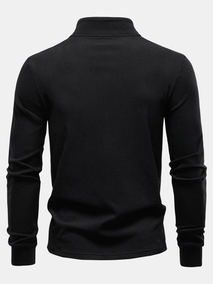Quarter Zip Long Sleeve T-Shirt