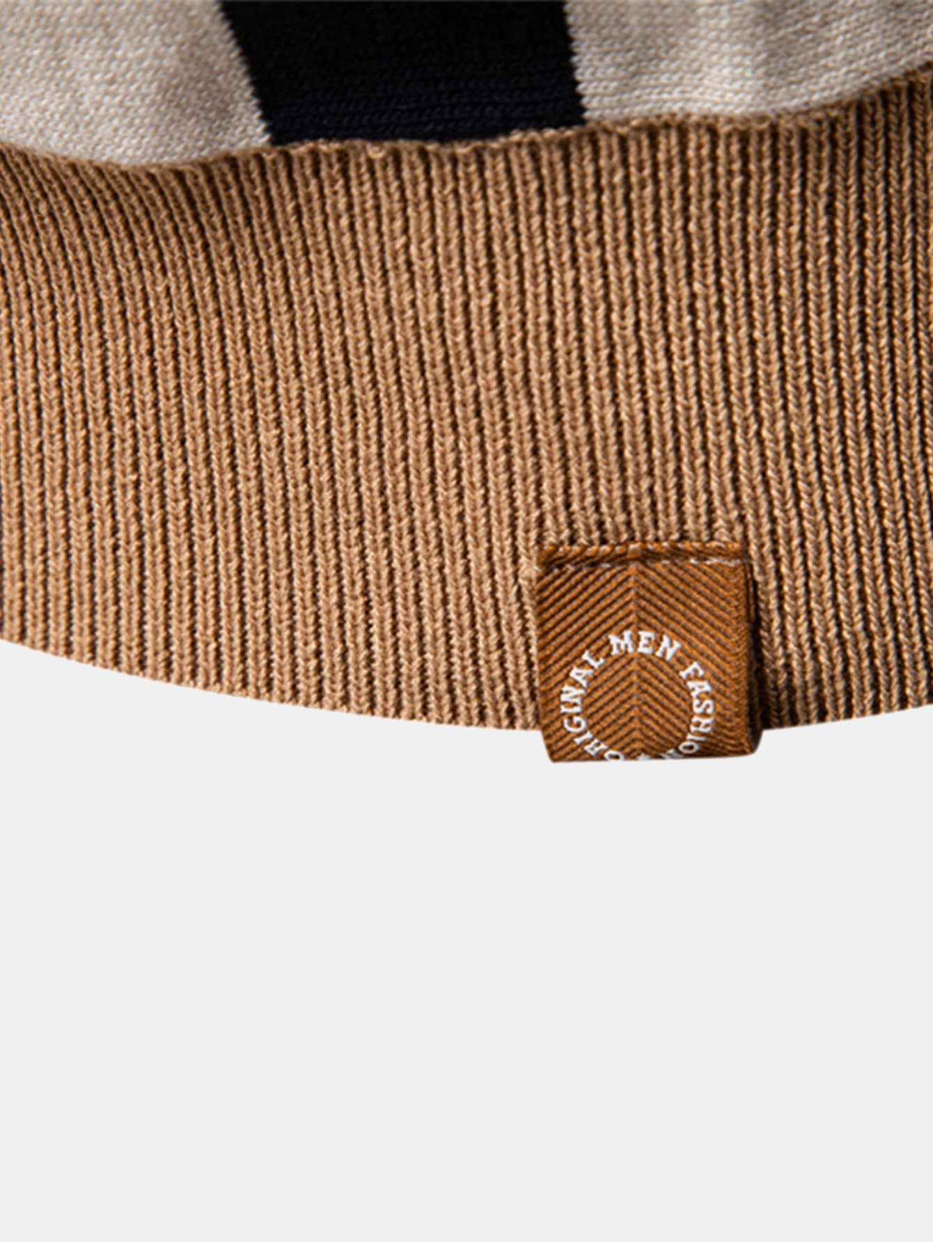 Contrast Stripe Knit Polo Shirt