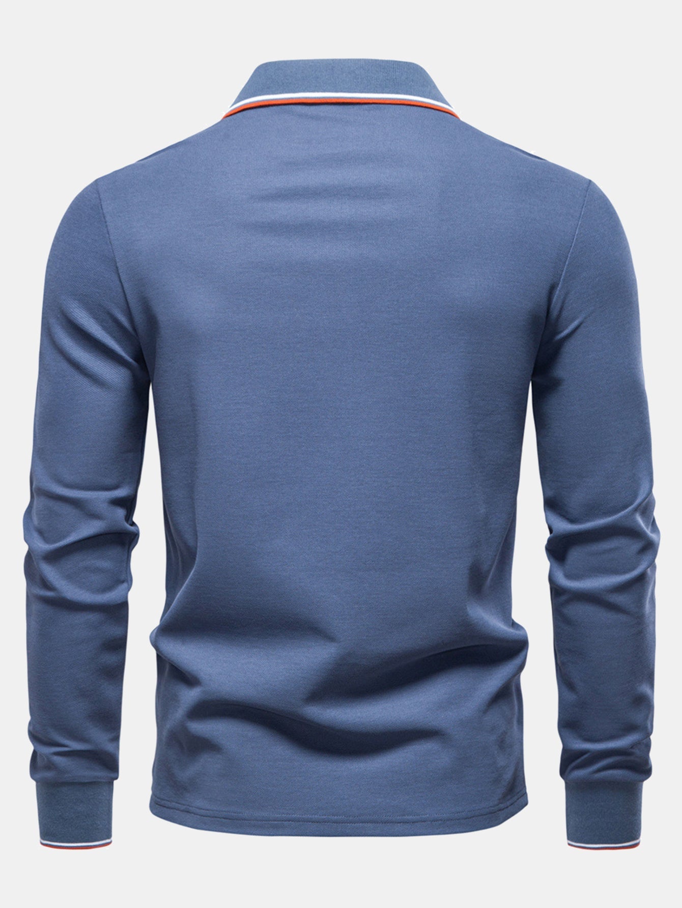Long Sleeved Contrast Polo Shirt