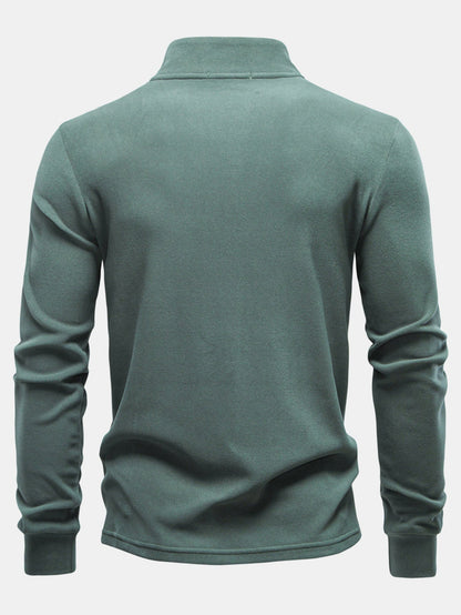 Quarter Zip Long Sleeve T-Shirt