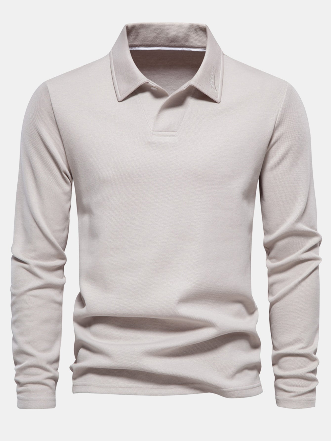 Long Sleeved V-Neck Polo Shirt