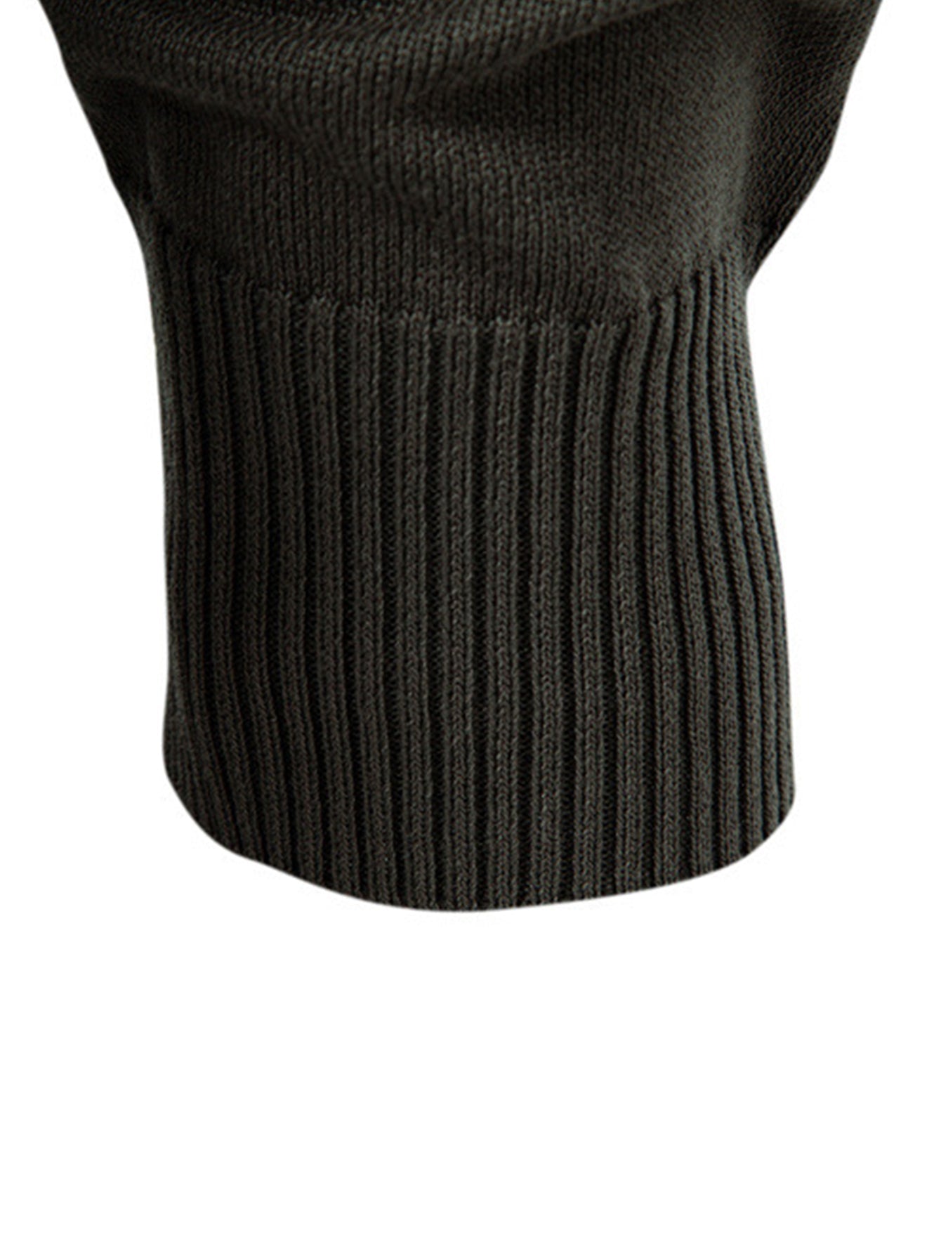 Long Sleeved Knitted Geometric Jacquard Zippe Polo Shirt
