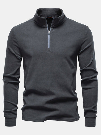 Quarter Zip Long Sleeve T-Shirt