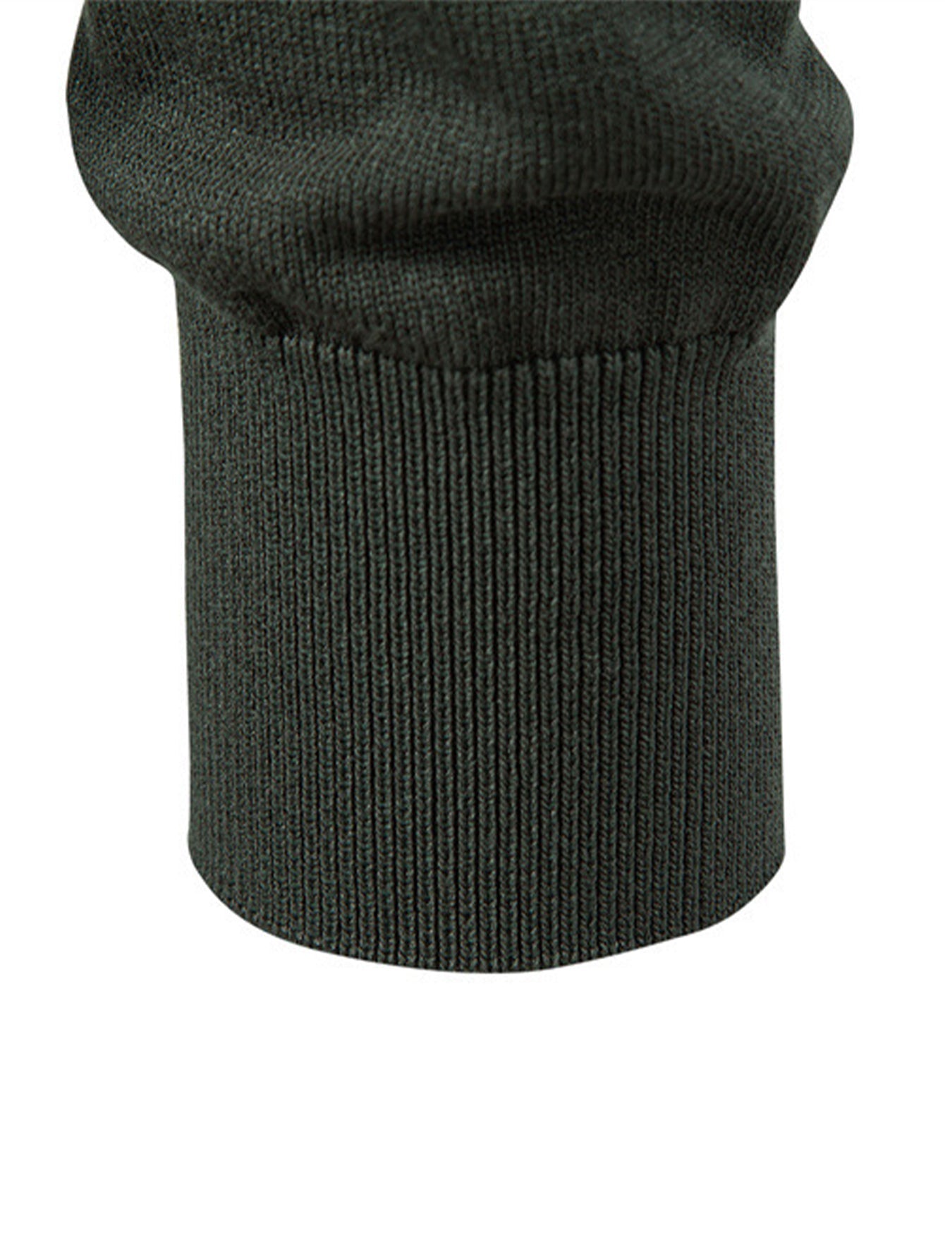 Long Sleeve V-Neck Knit Polo Shirt