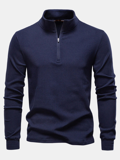 Quarter Zip Long Sleeve T-Shirt