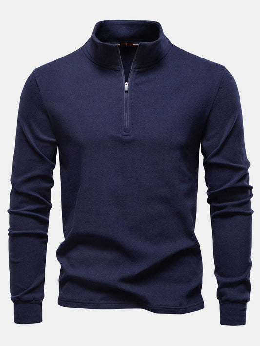 Quarter Zip Long Sleeve T-Shirt