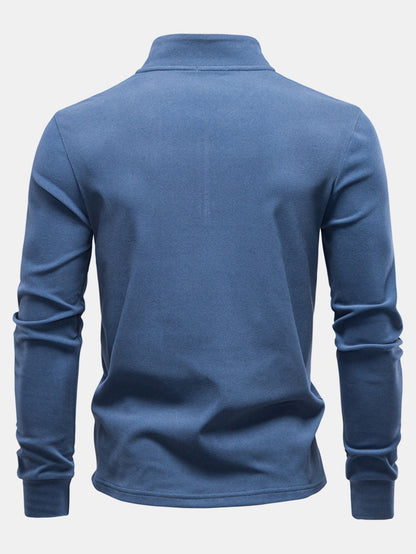Quarter Zip Long Sleeve T-Shirt