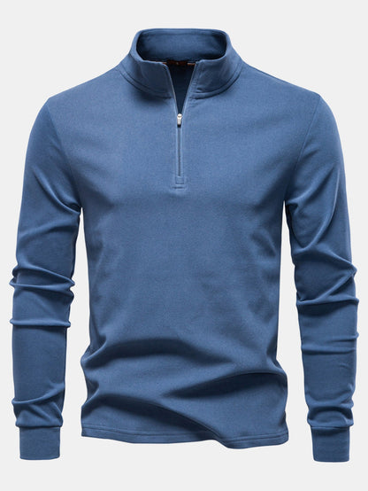 Quarter Zip Long Sleeve T-Shirt