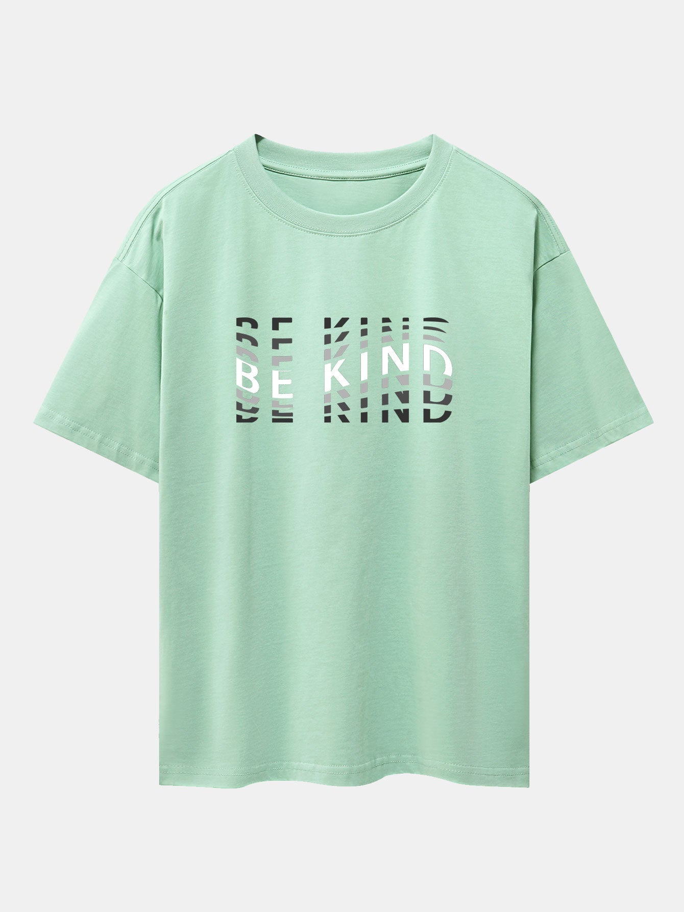 Be Kind Print Drop Shoulder Oversize T-Shirt
