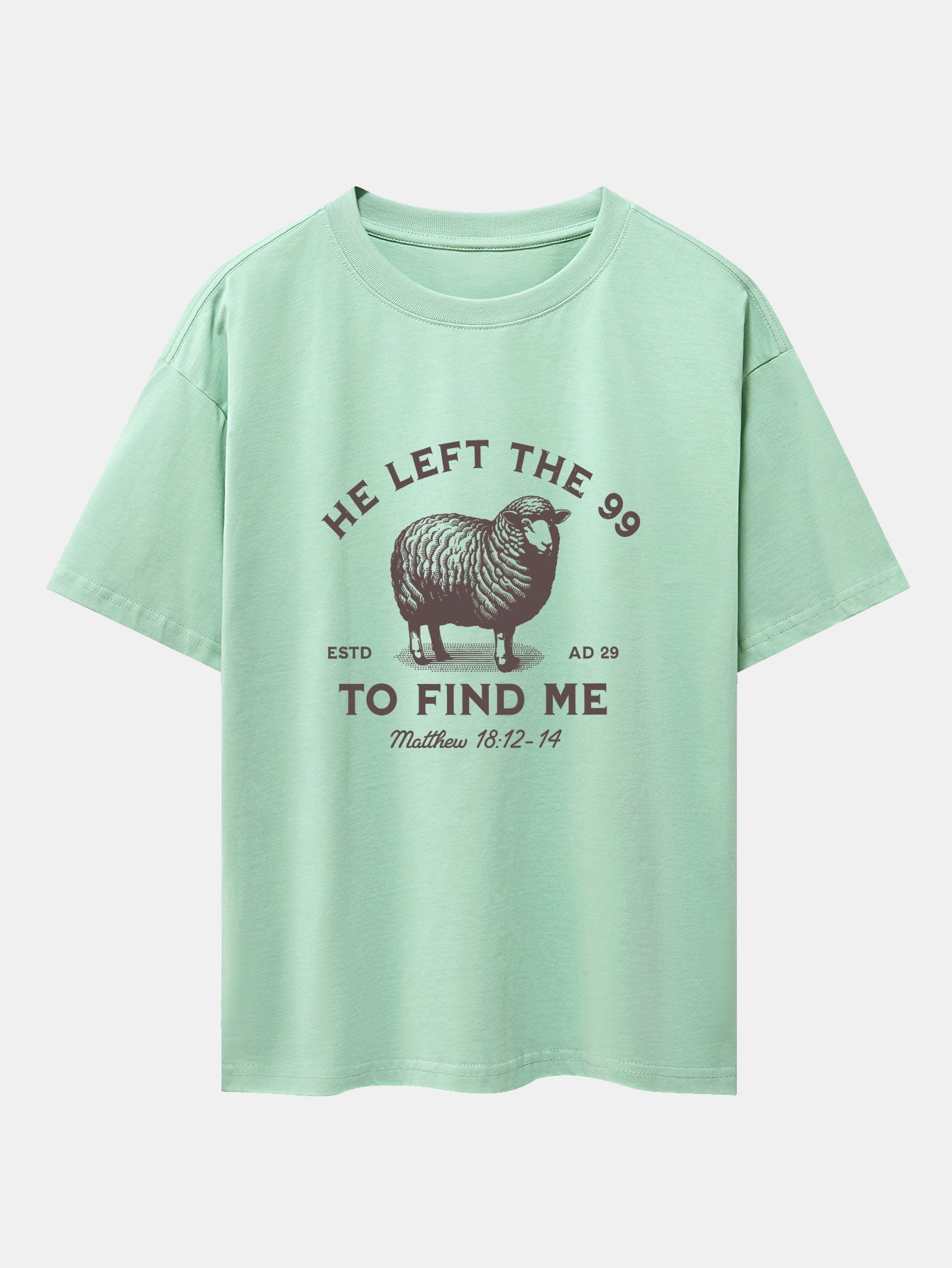 The Lost Lamb Print Drop Shoulder Oversize T-Shirt